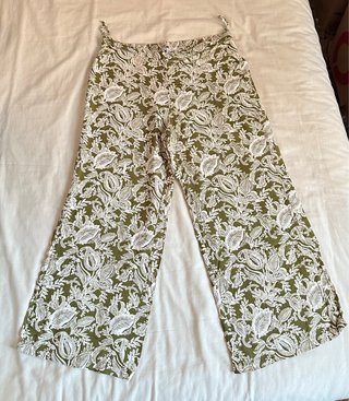 Conjunto Zara Top y Pantalón Estampado Natura