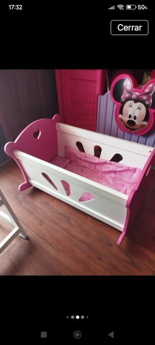 Juego Cuna y Silla Comedor Muñecas