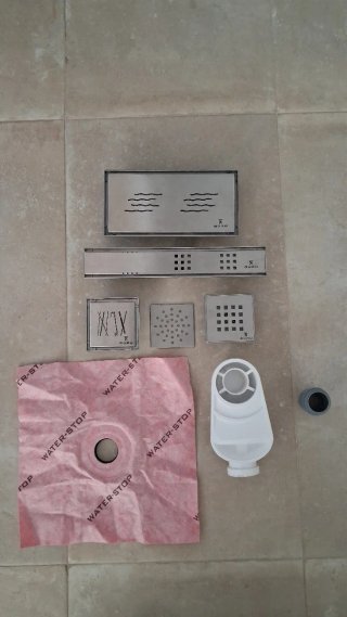 Válvula y rejillas ducha obra