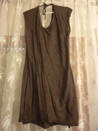 Vestido Verano Brillos Marrón y Dorado Talla Única