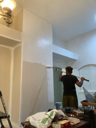 Alisado de gotele y pintado