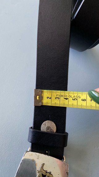 Cinturón Mujer 100 cm Negro con Hebilla Plateada