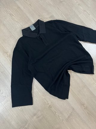 Polo Nike Y2K Negro Manga