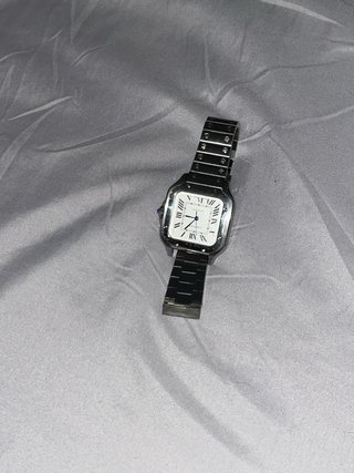 Reloj Cartier Santos Plata y Blanco