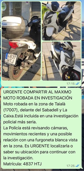 Moto SYM SR Blanca y negra