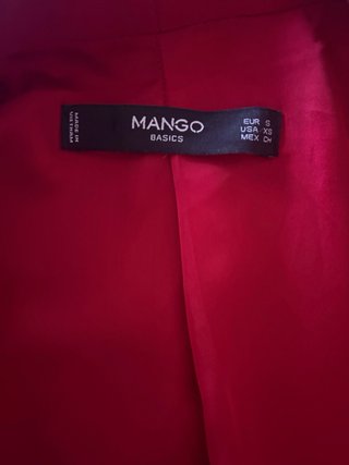 Americana Roja Mango Talla S