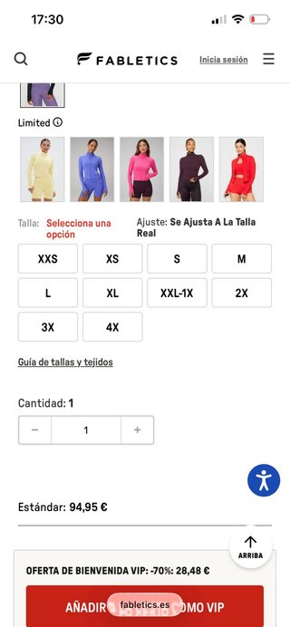 Chaqueta cropped Fabletics negra