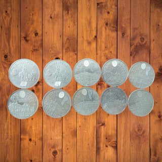 Lote 10 monedas 2000 pesetas plata