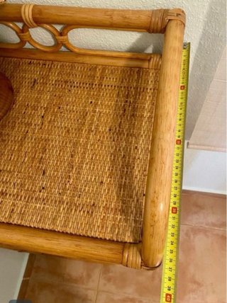 Cómoda de bambú y mimbre