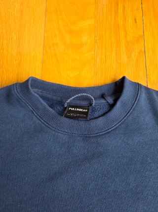 Sudadera Pull&Bear Azul Marino Bordada Talla S