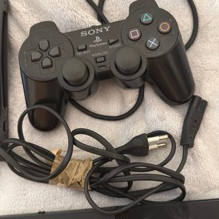 Ps2 Slim Negra + Mando y 2 Juegos