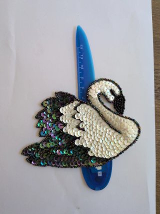 Parche Cisne Lentejuelas Vintage