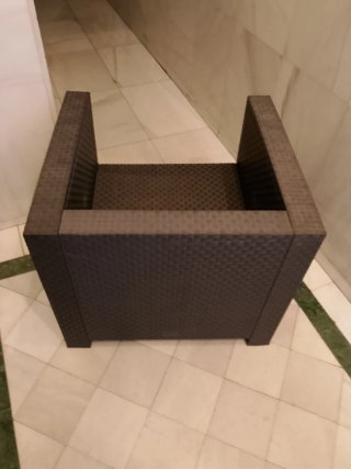 Poltrona da giardino in PVC effetto rattan