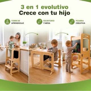 [NUEVO]Torre aprendizaje plegable 3 en 1 con tizas