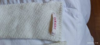 Guantes de lana blancos