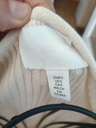 Camiseta manga larga beige
