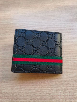 Billetera GG Negra con Rayas