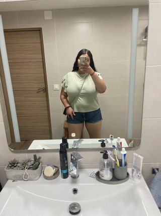 Blusa Mango verde clarito Talla S