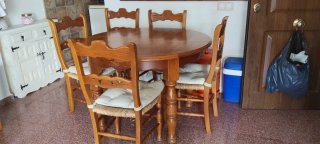 Comedor provenzal madera maciza compuesto,aparad