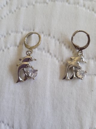 Conjunto Plata 925 Collar y Pendientes Circonitas
