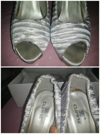 Zapatos de tacón CLOWSE plateados talla 39