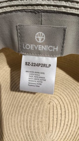 Sombrero de paja beige mujer