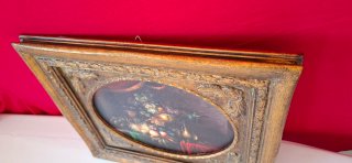 Quadro Vintage Cornice Dorata Lavorata 35x30