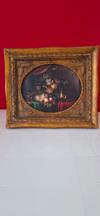 Quadro Vintage Cornice Dorata Lavorata 35x30