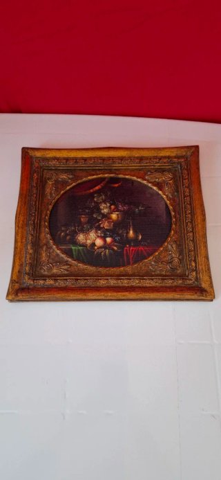 Quadro Vintage Cornice Dorata Lavorata 35x30