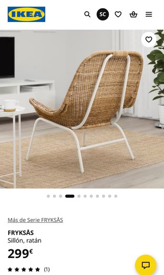 Set di mobili Rattan Ikea: 2 poltrone + poggiapiedi