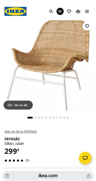 Set di mobili Rattan Ikea: 2 poltrone + poggiapiedi