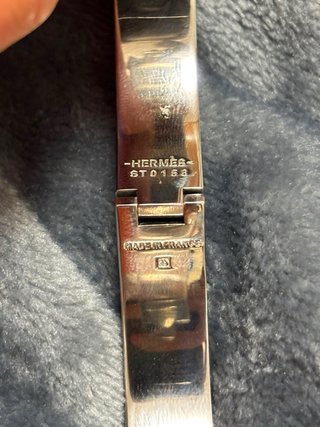 Bracciale Hermes H Nero e Argento