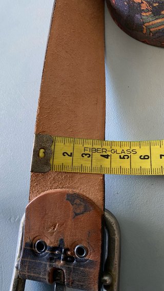 Cinturón de cuero mujer marrón 100 cm