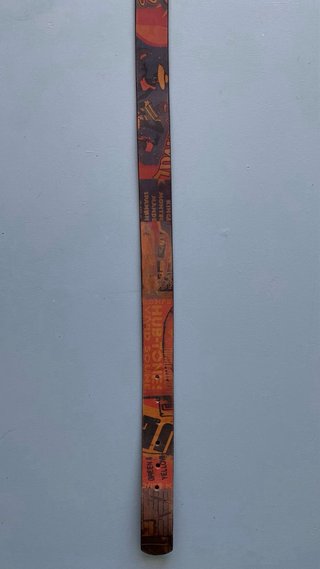 Cinturón de cuero mujer marrón 100 cm