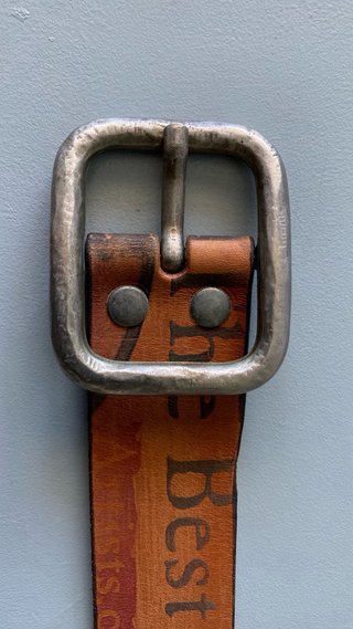 Cinturón de cuero mujer marrón 100 cm