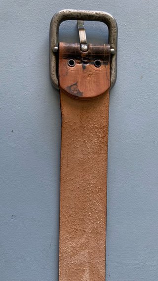 Cinturón de cuero mujer marrón 100 cm