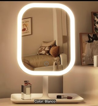 Espejo de Maquillaje con Luz LED