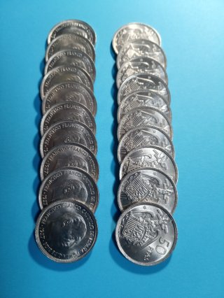 20 M. Pesetas Antiguas 50 Ptas 1957 NUEVAS Franco.