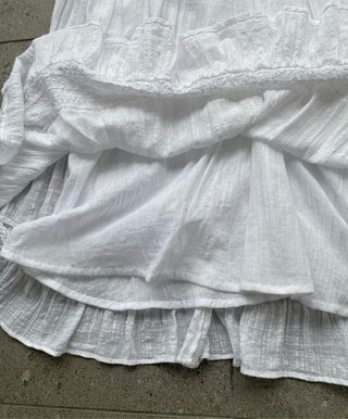 Vestido blanco algodón ibicenco T.S  Impecable
