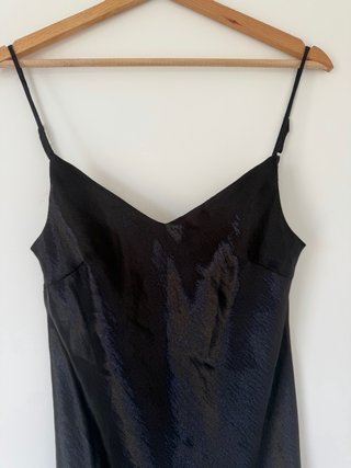 Vestido Guess Negro Satinado Talla S