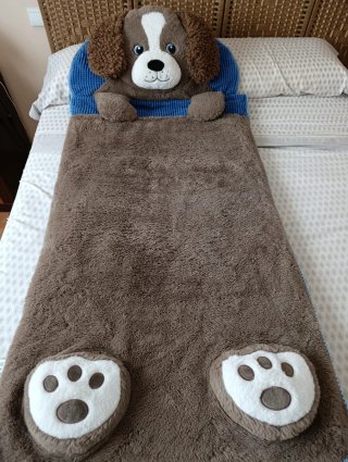 Saco juvenil de peluche de perro