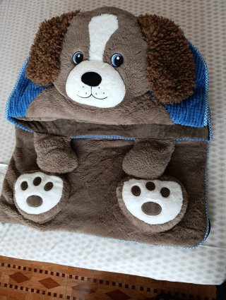 Saco juvenil de peluche de perro
