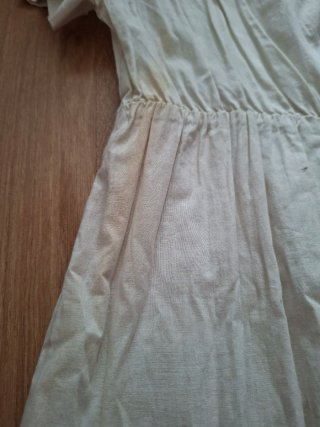 Vestido Blanco Bordado Azul