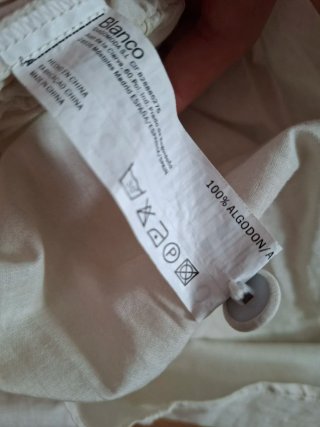 Vestido Blanco Bordado Azul