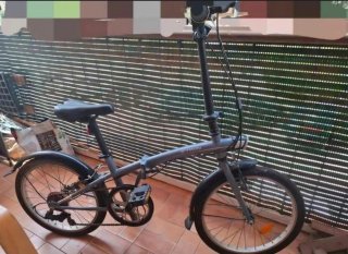 Bicicleta plegable Btwin gris