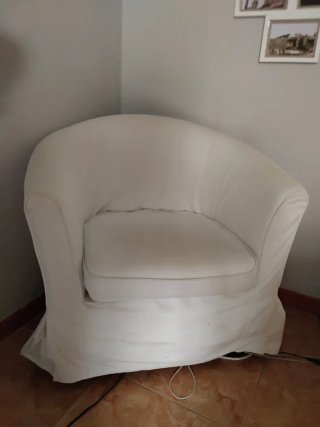 Poltrona Ikea Bianca in Tessuto