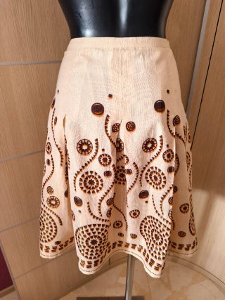Falda Tintoretto Beige y Marrón