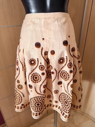 Falda Tintoretto Beige y Marrón