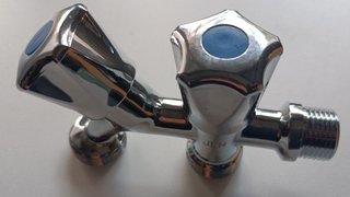 Grifo doble salida metal