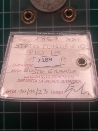 1 Lira Estados Pontificios 1867